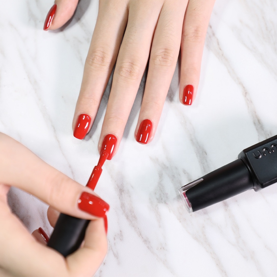 Esmalte de uñas de color rojo profesional para bricolaje personal